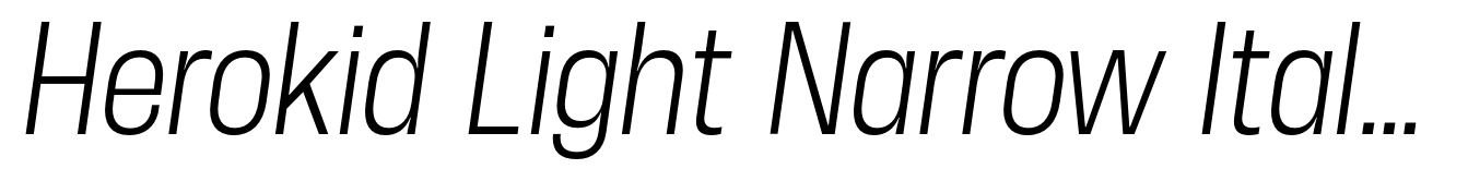 Herokid Light Narrow Italic